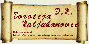 Doroteja Maljukanović vizit kartica
